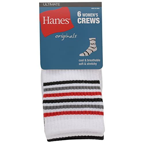 Image of Hanes Ultimate Women's 6-Pack Crew Socks