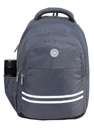 Image of PB Pearlbags FLAUNT 25L Solid Casual Backpack,3 Compartment,Premium Fabric,Water Resistant Anti Theft,School & College Bag for Boys and Girls,Office & Travel Bag for Men and Women,48X31X17 Cms