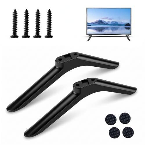 Lot de 2 Pieds de TV Universels​pour 32-40 Pouces, Support TV sur Pied​Noir avec 4 Vis et 4 Rondelles, Bekecidi Pied Téléviseurs​ABS Antidérapant, Support Télévision​pour Écrans Plats