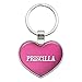 Metal Keychain Key Chain Ring Pink I Love Heart Names Female P Penn - Priscilla