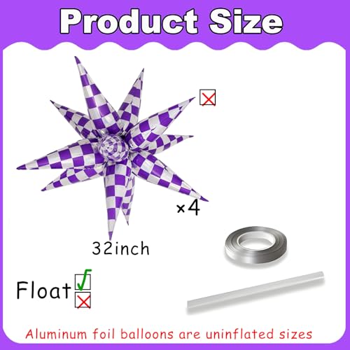 Image of Purple Gingham Balloons Check Balloons Gingham Birthday Party Decorations for Kpop Birthday Party Decoration Halloween Themed Party Decor Space Baby Shower Supplies