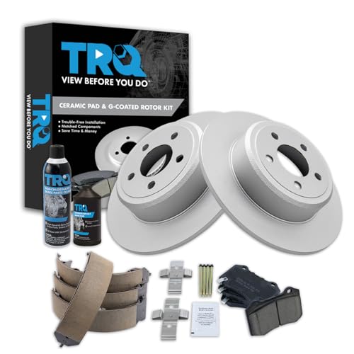 Image of TRQ Rear Brake Pad & Rotor Kit Compatible with 2005-2014 Chrysler 2006-2018 Dodge
