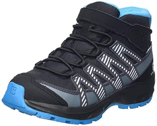 Salomon Kids Xa Pro V8 Mid Climasalomon Waterproof Hiking Boots, Black/Monument/Hawaiian Ocean, 1 Us Unisex Little #TOP18