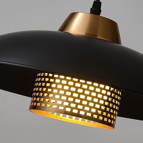 Suspensions modernes noires style industriel avec chaîne réglable de 198 cm - 7