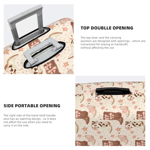 Luggage Cover Protector - Bow Cowboy Boots Print Suitcase Covers for Luggage Fit 29-32 Inch Suitcase4