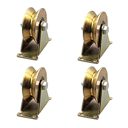 1.2in V Wheel Pulley Sliding Gate Wheel Heavy Duty Caster Rigid Track Roller Rolling Gate Electroplated