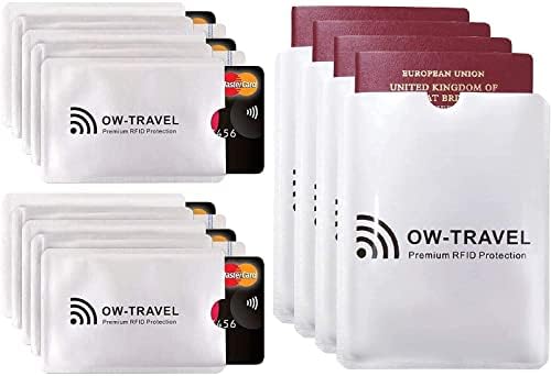 RFID Card Protector Sleeves and Passport Cover.OW-Travel Contactless Card Protector.RFID Blocking Card and Credit Card Protector.RFID Card Holder Credit Card Holder RFID Blocking Bank Card Protectors