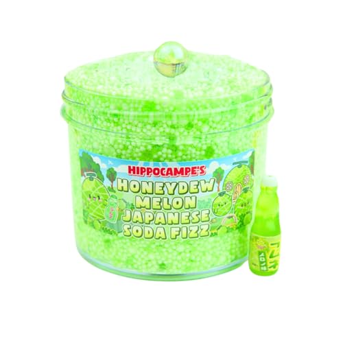 Honeydew Melon Japanese Soda Fizz Slime (SCENTED) | Handmade Slime | Hippocampe Slimes (4OZ)