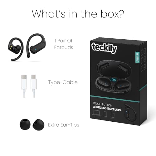 Image of Zenyx Open Ear Wireless Earbuds with Ear Hooks, 10mm Dynamic Drivers, Bluetooth 5.3, 7H Playback + 400mAh Case, HiFi Sound, ENC Clear Calls, Lightweight & Sweat-Resistant, Type-C Charging