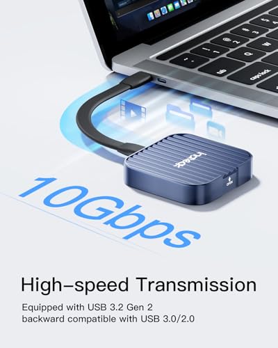 Inateck Gabinete SSD M.2 magnético, gabinete SSD USB 3.2 Gen 2 10Gbps, compatível com 2230 NGFF e NV