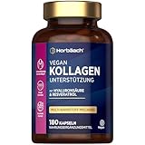 Vegan Kollagen Kapseln Komplex | Kollagen Produktion Unterstützen | mit MSM, Vitamin E, Acerola, Rutin und mehr! | 180 Kapseln | Vegan Collagen Builder Complex |