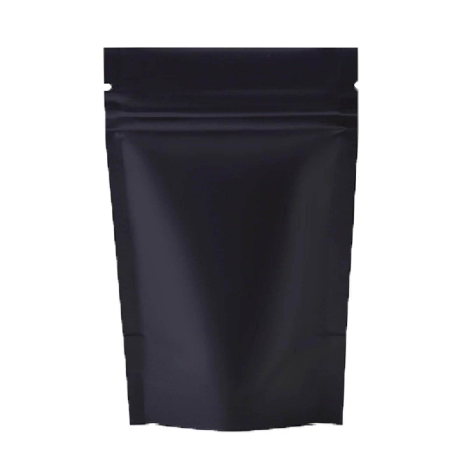 100 Stück Matte Mylar-Folie Standbodenbeutel mit Reißverschluss, wiederverschließbar, wiederverwendbar, Aufreißkerbe, for Lebensmittel, Snacks, gemahlene Kaffeebohnen ，Plastik-Ziploc-Beutel(B