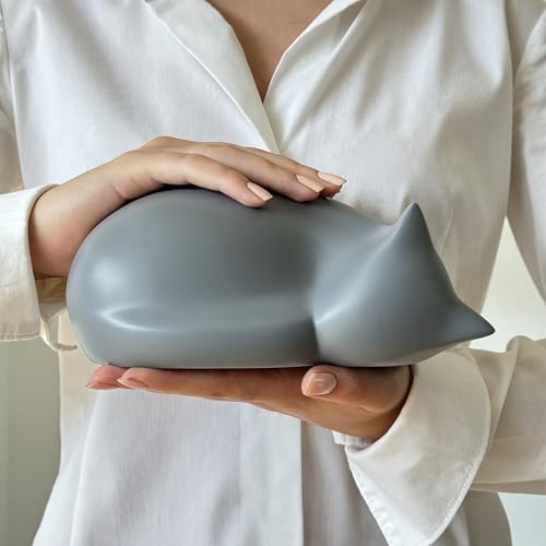 Comemori schlafende Katze urne f&uuml;r tierasche, Grau