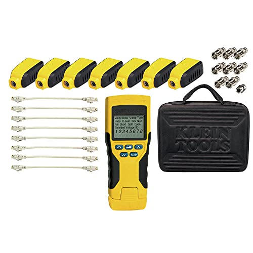 Klein Tools VDV501-824 Network Cable Tester, VDV Scout Pro 2 Tester and Test-n-Map Remote Kit, Tests Voice, Data and Video Coax Connections