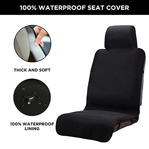 Dreamania Waterproof Seat Cover,2Pcs Upgraded Neoprene Sweat Carseat Protector, Perfect For Universal Anti-Slip Car Truck Suv Seat, Ideal For Surfing Yoga Gym Workout, Black #TOP1