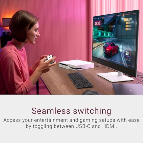 Image of Dell S3225QC 31.6 inch 4K QD-OLED Monitor, AI-enhanced 3D Spatial Audio, 120Hz, 99% DCI-P3, 0.03ms, 1,500,000:1, 1000 nits,5 Speakers,Ergo, Integrated USB Hub,(2) USB Type -C (90w upstream,15w downstream)