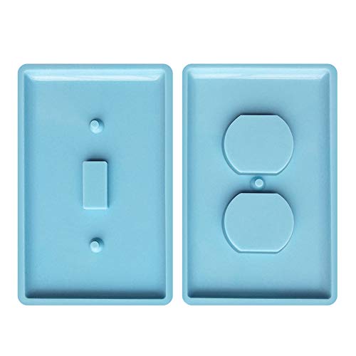 2Pcs Light Switch Cover Resin Mold, Switch Socket Panel Plaster Mold,Light Switch Mold, Silicone Mould Epoxy Mold for DIY Jewelry Craft