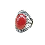 ----Pietra vera levigata Generico Anello REGOLABILE in pietra dura naturale cristalloterapia energia minerali (CORNIOLA)