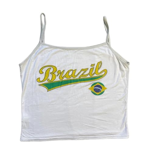 Summer Y2k Sleeveless Crop Top Vintage 2000s Streetwear Mexico Jersey Shirt Tank Tops Women Graphic Baby Tee2