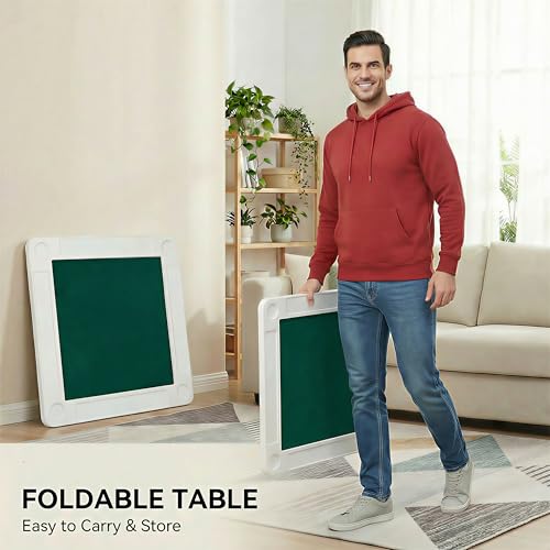 Mesa plegable verde de 35.4 pulgadas para 4 jugadores miniatura 7