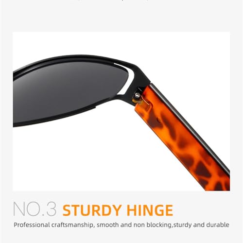Lunettes de soleil ovales rétro de qualité supérieure avec verres dégradés - 5