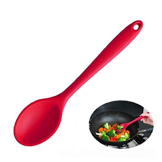 Byfri Manija Grande de Silicona Cuchara Larga Cuchara de Cocina para cocinar Cucharada cucharón Mezcla de la hornada Cuchara espátula de Silicona Utensilios de Cocina