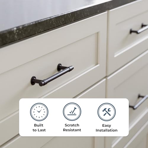 Franklin Brass Francisco (5-Pack) Cabinet Handles 4" Hole Center Pulls | Deep Bronze Hardware Kitchen Door, Drawers, Dressers, Furniture P29617Z-324-B by Franklin Brass - Used condition - Image 3