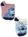 Disney Lilo & Stitch Adults No Show 6 pack Socks Set (Large (9-11), Blush)