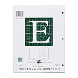 Roaring Spring Engineering Loose Leaf Filler Paper, 8.5"x11", 500 Sheets Per Pack, 15# Green Tinted