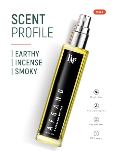 Image of EM5 Afgano Perfume For Men | Amber Smoky Oud Wood Musculine Fragrance | Eau De Parfum Spray | Gift for Him | 15 ml