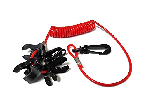 image for ITACO Boat Outboard Motor Universal 10 Key Kill Switch Lanyard replace