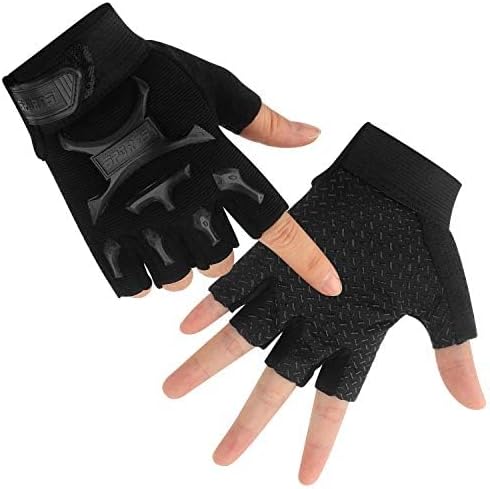 Kid Half Finger Fingerless Cycling Gloves Mitten
