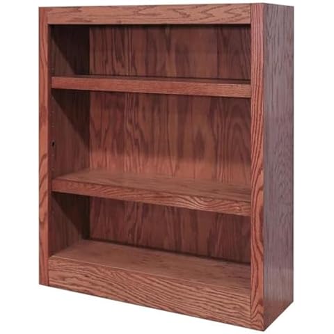 Concepts In Wood Midas Three Shelf Bookcase 36" H Medium Oak Finish Cover