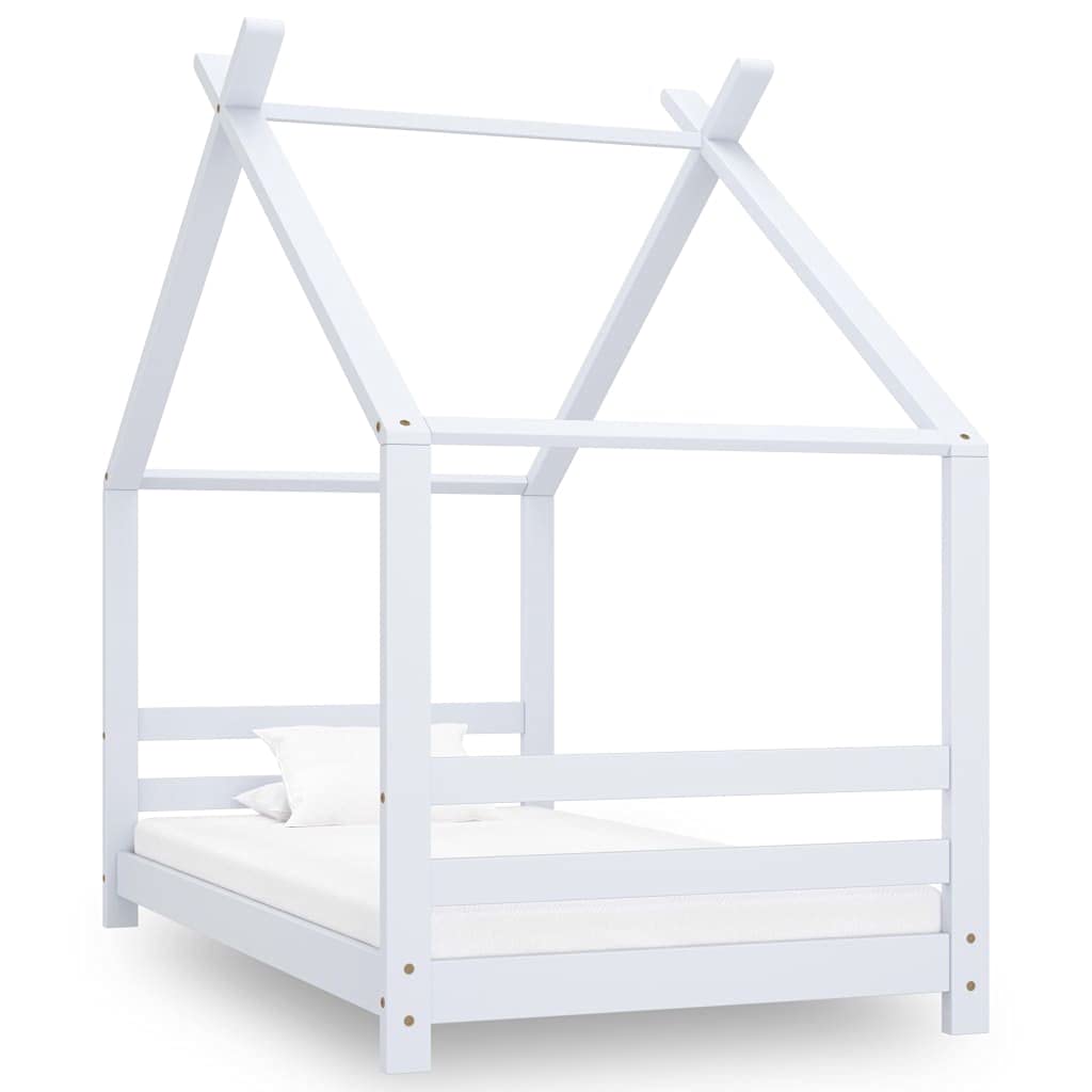 SKM Estructura de Cama Infantil Madera Maciza Pino 80x160 cm,Mobiliario,Mobiliario para bebés y niños pequeños,Cunas y Camas para niños,289611