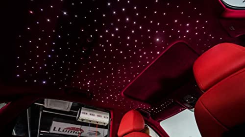 AKEPO Car Home 16W Fiber Optic Lights Star Ceiling Light Kit APP+Music Control Effect, RGBW Sound Sensor Light Source with 28key RF Musical Remote with Mixed Fiber Cable 335pcs（0.75+1+1.5mm）13.1ft/4m