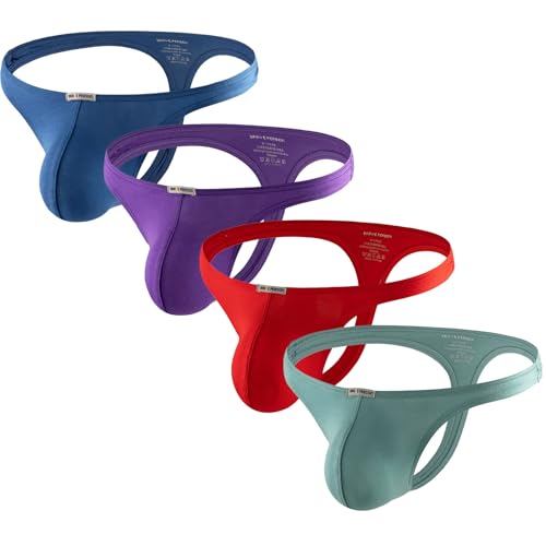 Summer Code Men's Thong G-String Underwear Soft Stretch Comfortable Brief Bulge Pouch Underwear