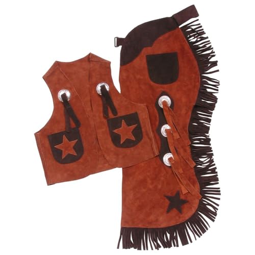 Tough-1 Youth Vest & Chap Set w/ Stars