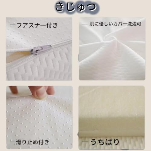 マットレス 高反発 体圧分散 敷布団 ベッドマット 寝返りサポート 腰の悩みから解放 簡単収納 通気性 快適睡眠 折りたたみ コンパクト 畳んで収納できる 布団 パット 収納袋付き ホワイト 100*200*5cm [3]