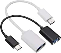 Cabo Adaptador Tipo-c Otg Usb 3.0 Branco ou Preto Conecte Com Mouse, Teclado, Hd, Pendrive Em Celular, Tablet E Notebook | Rápido, Compacto, Plug E Play Compatível Com Android, iPhone E Windows