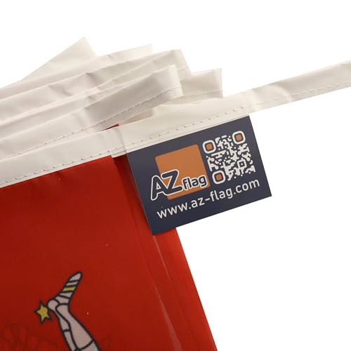 Image of AZ FLAG Isle of Man 6 meters BUNTING Flag 20 flags 9'' x 6'' - Manx - English STRING flags 15 x 21 cm
