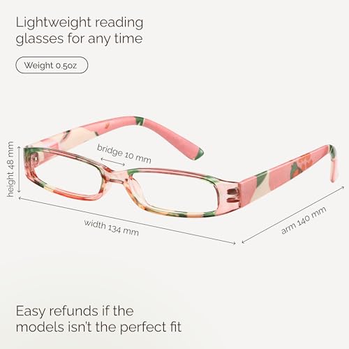 Image of Gaoye 4-Pack Blue Light Blocking Reading Glasses - Non-Prescription Readers for Women, Stylish Lightweight Frames in 4 Patterns