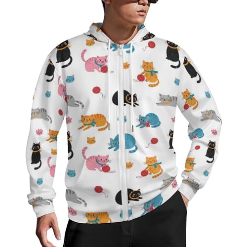 Chaqueta con capucha unisex con cierre y bolsillo miniatura 1