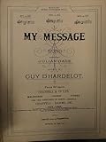 My Message Song Sheet Music, I Sent You Roses, No. 1 B Flat, Chappell & Co. Edition