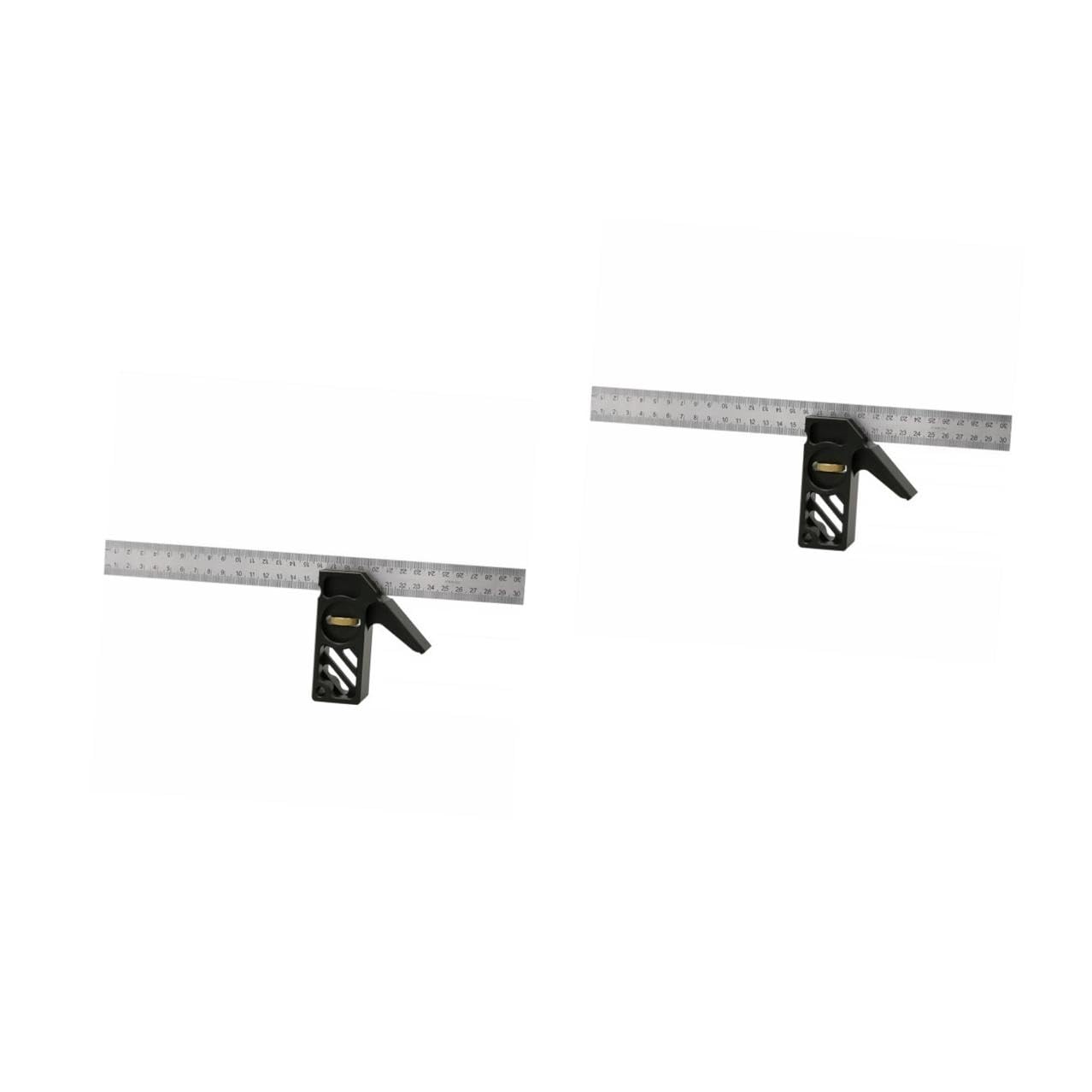 2 Piezas Escuadra Combinada para Carpintería 45° y 90° de Acero, Regla de Enmarcado Compacta y Portátil para Medición Precisa en Bricolaje y Trabajo en Madera