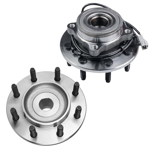 Autoround [4x4, 8 Lug] Pair 2 Front Wheel Hub and Bearing Assembly 515063 Compatible with Dodge Ram 2500 3500 2000 2001 2002 4WD W/ABS - Both Driver Passenger Side w/ABS