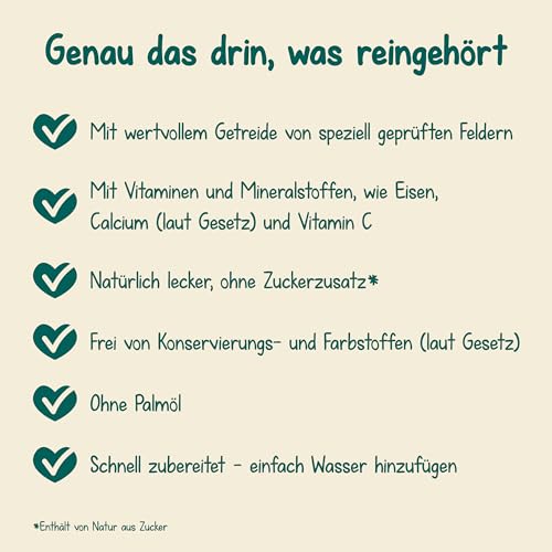 Milupa Milchbrei Vollkorn Früchte – Babybrei ohne Palmöl – Frei von Konservierungs- und Farbstoffen – Ab dem 6. Monat – 4 x 400 g (Packung mit 2)