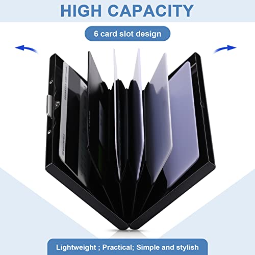 3 Pack Stainless Steel Credit Card Holder Metal Rfid Blocking Credit Card Case Protector Metal Id Card Wallet Business Card Holders With 6 Card Slots For Men Women Gift Box Package, Silver Black Blue #TOP3