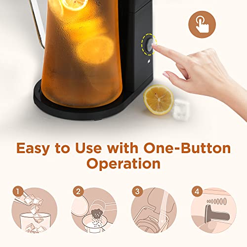 Sunvivi 3 Quart Iced Tea Maker with Glass Pitcher,Ice Tea Maker with