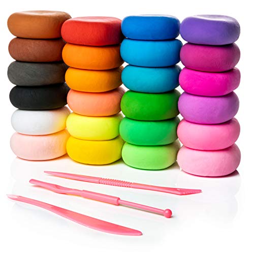 Artsity Air Dry Clay, 24 Color Modeling Set With 3 Sculpting Tools, Magic Foam Clay For Kids And Adults, Gift For Boys And Girls #TOP1