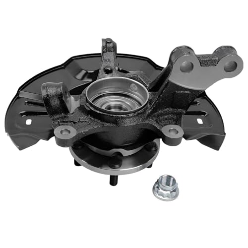 Image of Detroit Axle - FWD Front Steering Knuckles & Wheel Hub Bearings Disc Brake | Calipers with Brackets Replacement for 2009-2013 Toyota Matrix 2.4L